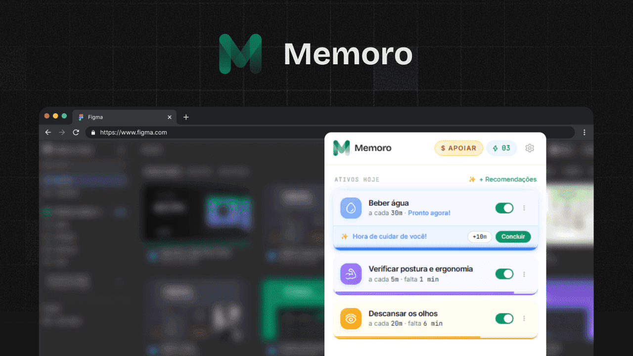 Memoro — Lembretes Saudáveis e Hábitos
